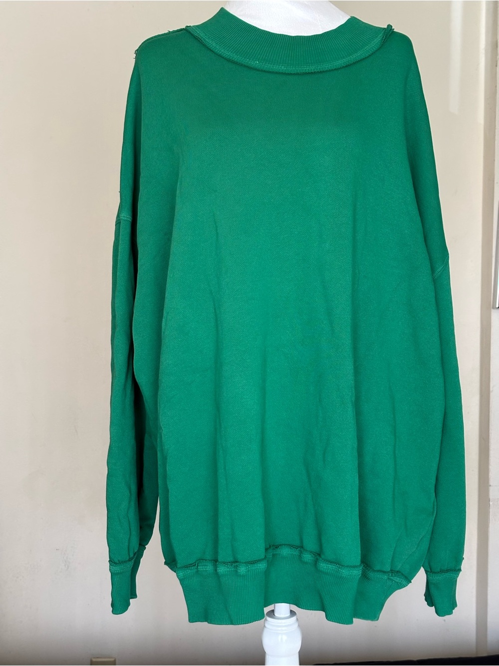We The Free Women’s Oversized Green Crewneck Sweater